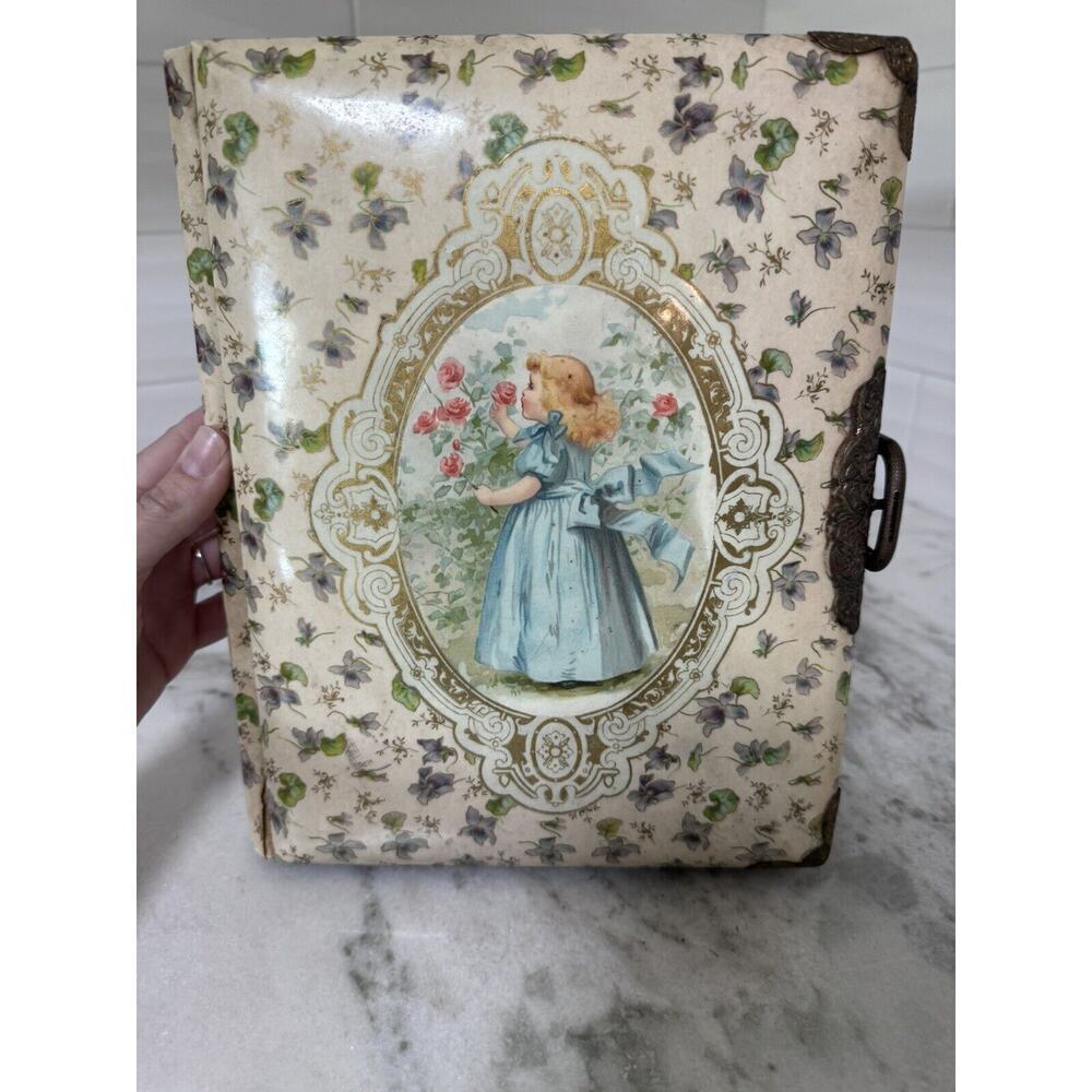 Antique Victorian Celluloid Hinged Photo Album - Picture 5 of 15